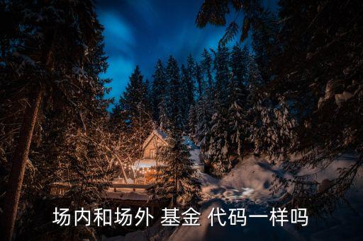 場內和場外 基金 代碼一樣嗎
