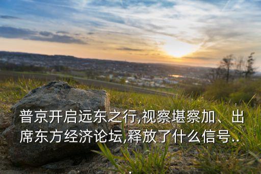  普京開(kāi)啟遠(yuǎn)東之行,視察堪察加、出席東方經(jīng)濟(jì)論壇,釋放了什么信號(hào)...