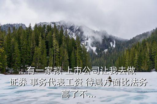 中小版上市公司證券事務(wù)專員待遇,上市公司更換證券事務(wù)代表好還是不好