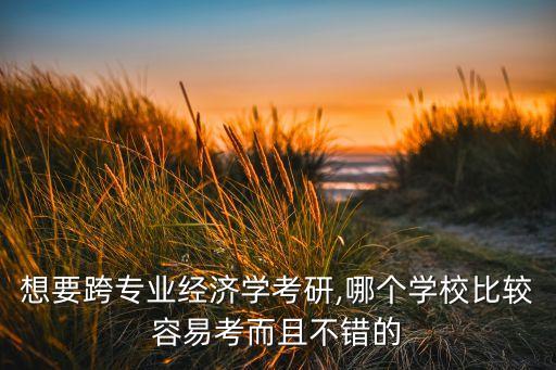 想要跨專業(yè)經(jīng)濟(jì)學(xué)考研,哪個(gè)學(xué)校比較容易考而且不錯(cuò)的