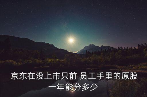  京東在沒(méi)上市只前 員工手里的原股一年能分多少