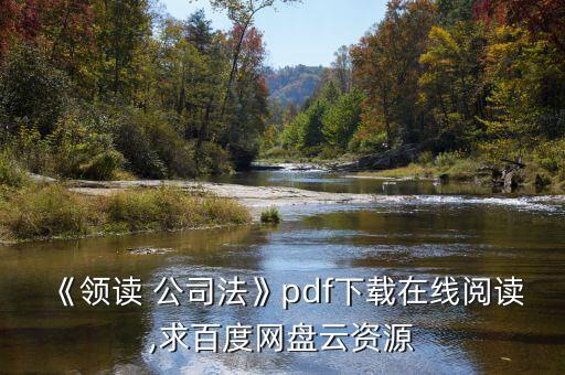 《領讀 公司法》pdf下載在線閱讀,求百度網盤云資源