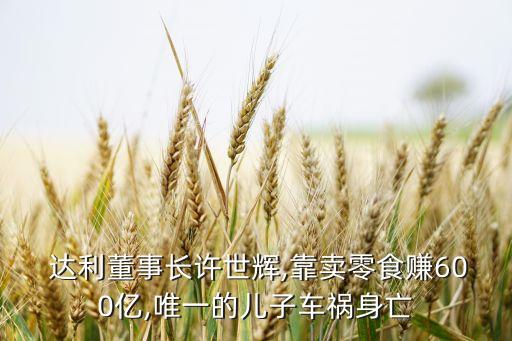  達(dá)利董事長(zhǎng)許世輝,靠賣零食賺600億,唯一的兒子車禍身亡