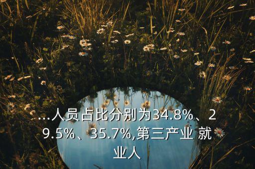 ...人員占比分別為34.8%、29.5%、35.7%,第三產(chǎn)業(yè) 就業(yè)人