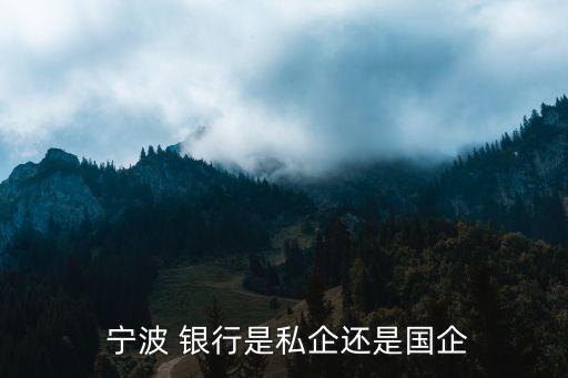  寧波 銀行是私企還是國企