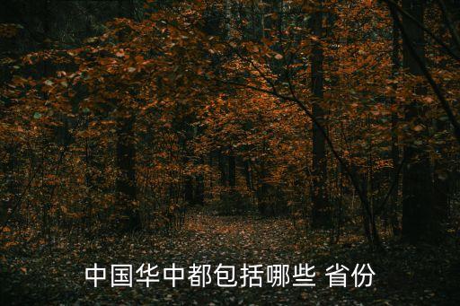 中國華中都包括哪些 省份