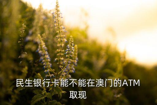 民生銀行借記卡境外取現(xiàn)