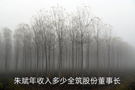 朱斌年收入多少全筑股份董事長