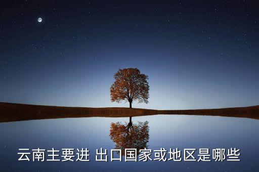 云南主要進(jìn) 出口國家或地區(qū)是哪些