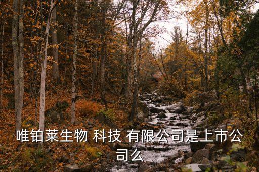 唯鉑萊生物 科技 有限公司是上市公司么