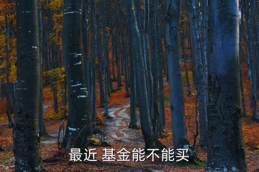 最近 基金能不能買