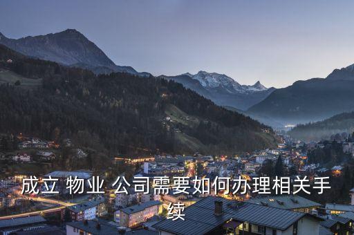 成立 物業(yè) 公司需要如何辦理相關手續(xù)