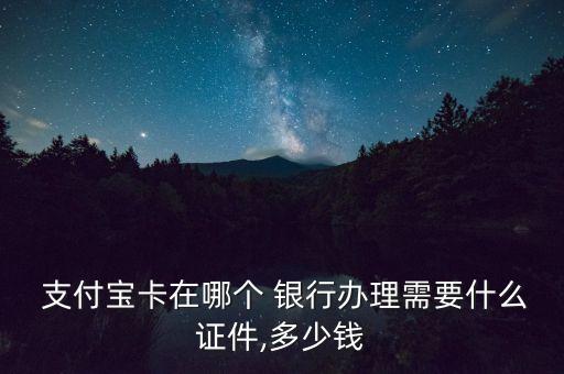  支付寶卡在哪個(gè) 銀行辦理需要什么證件,多少錢(qián)