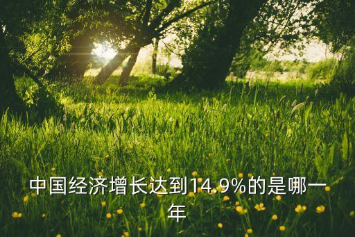 中國經(jīng)濟增長達到14.9%的是哪一年