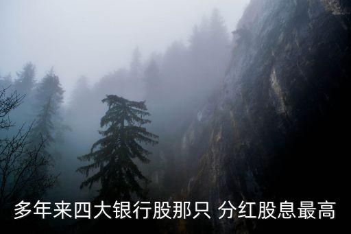 多年來(lái)四大銀行股那只 分紅股息最高