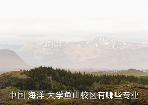 中國 海洋 大學(xué)魚山校區(qū)有哪些專業(yè)