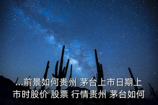 茅臺股票行情