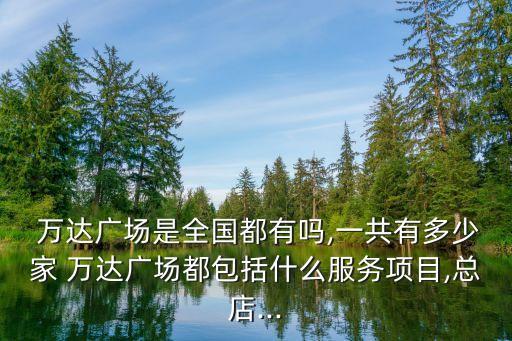  萬達(dá)廣場是全國都有嗎,一共有多少家 萬達(dá)廣場都包括什么服務(wù)項(xiàng)目,總店...