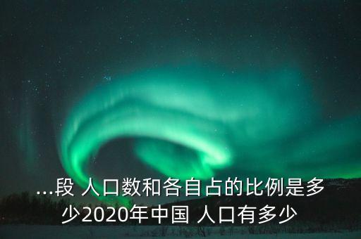 ...段 人口數(shù)和各自占的比例是多少2020年中國(guó) 人口有多少