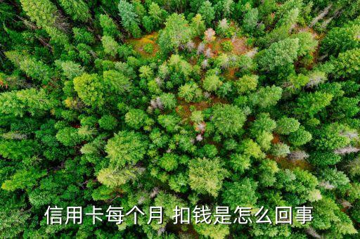 信用卡每個(gè)月 扣錢(qián)是怎么回事