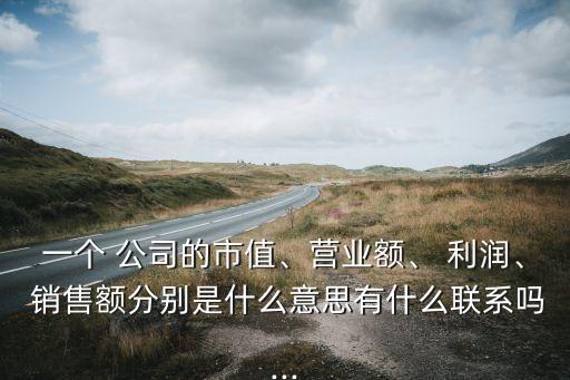 一個 公司的市值、營業(yè)額、 利潤、 銷售額分別是什么意思有什么聯(lián)系嗎...
