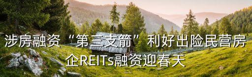 涉房融資“第三支箭”利好出險(xiǎn)民營(yíng)房企REITs融資迎春天