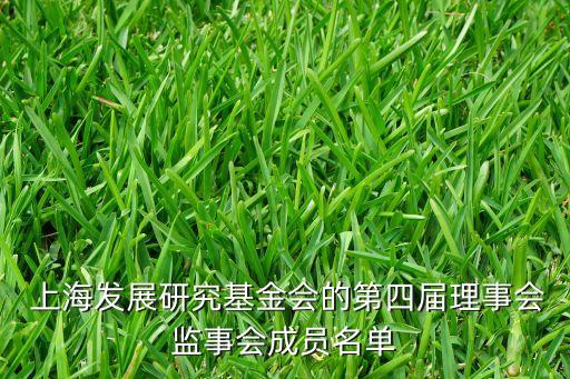  上海發(fā)展研究基金會的第四屆理事會監(jiān)事會成員名單