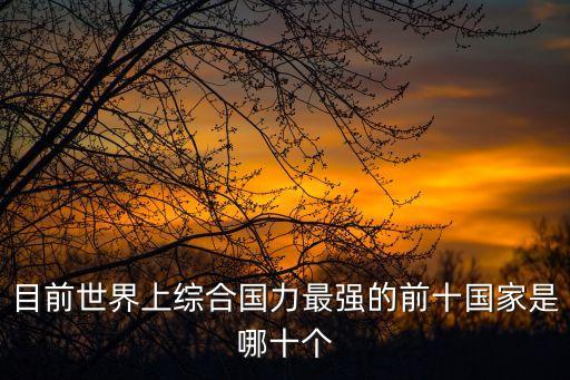 目前世界上綜合國力最強(qiáng)的前十國家是哪十個(gè)
