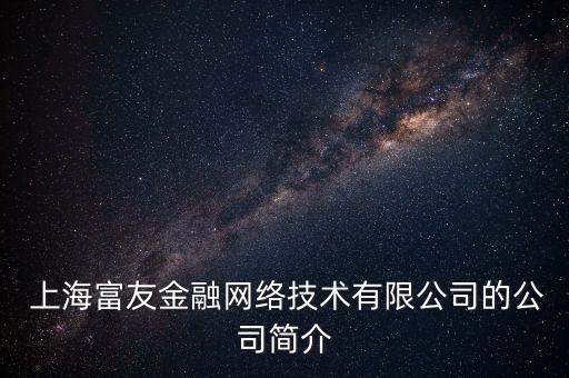  上海富友金融網(wǎng)絡技術有限公司的公司簡介