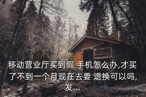 移動營業(yè)廳買到假 手機怎么辦,才買了不到一個月現(xiàn)在去要 退換可以嗎,發(fā)...