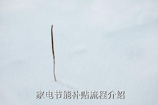  家電節(jié)能補貼流程介紹