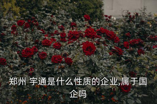 鄭州 宇通是什么性質(zhì)的企業(yè),屬于國(guó)企嗎