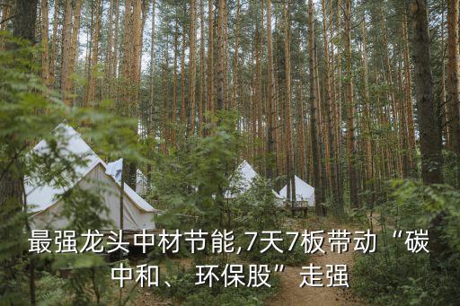 最強龍頭中材節(jié)能,7天7板帶動“碳中和、 環(huán)保股”走強