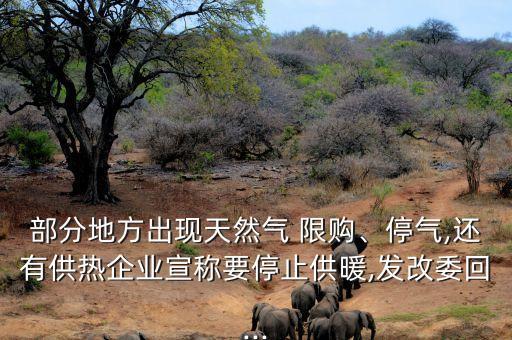 部分地方出現(xiàn)天然氣 限購、停氣,還有供熱企業(yè)宣稱要停止供暖,發(fā)改委回...