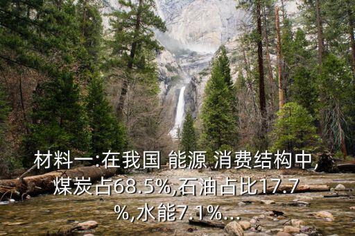 材料一:在我國 能源 消費結(jié)構(gòu)中,煤炭占68.5%,石油占比17.7%,水能7.1%...