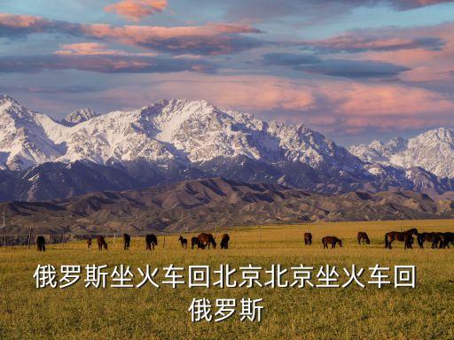 俄羅斯買中國(guó)高鐵,北京到俄羅斯高鐵什么時(shí)候開(kāi)工