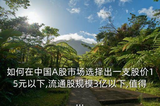 如何在中國(guó)A股市場(chǎng)選擇出一支股價(jià)15元以下,流通股規(guī)模3億以下,值得...