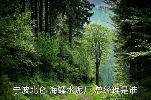 寧波北侖 海螺水泥廠,總經(jīng)理是誰