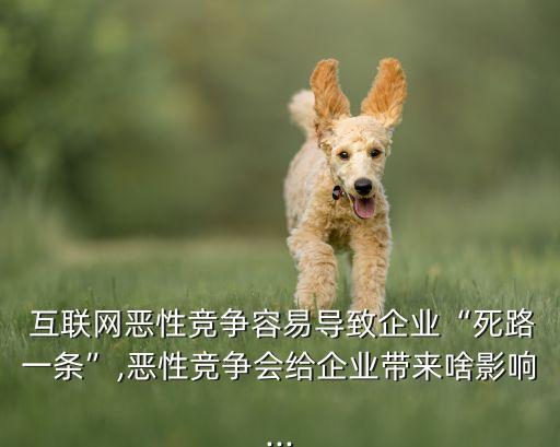  互聯(lián)網(wǎng)惡性競(jìng)爭(zhēng)容易導(dǎo)致企業(yè)“死路一條”,惡性競(jìng)爭(zhēng)會(huì)給企業(yè)帶來(lái)啥影響...