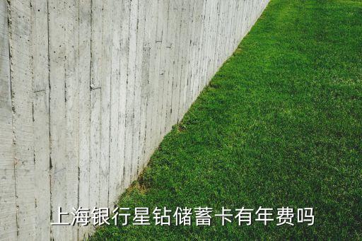 上海銀行星鉆儲蓄卡有年費(fèi)嗎