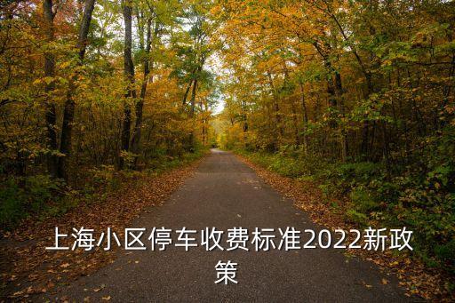 上海小區(qū)停車收費(fèi)標(biāo)準(zhǔn)2022新政策