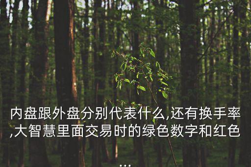 內(nèi)盤跟外盤分別代表什么,還有換手率,大智慧里面交易時(shí)的綠色數(shù)字和紅色...