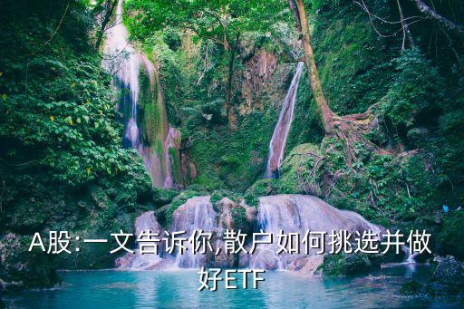 A股:一文告訴你,散戶如何挑選并做好ETF