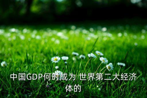 中國GDP何時成為 世界第二大經(jīng)濟體的