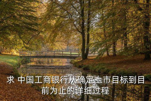求 中國(guó)工商銀行從確定上市目標(biāo)到目前為止的詳細(xì)過(guò)程