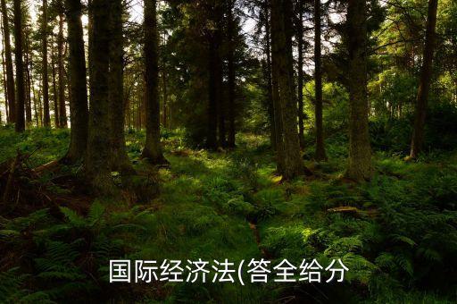 國(guó)際經(jīng)濟(jì)法(答全給分