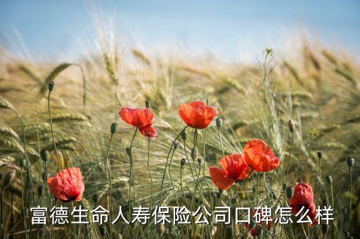  富德生命人壽保險公司口碑怎么樣