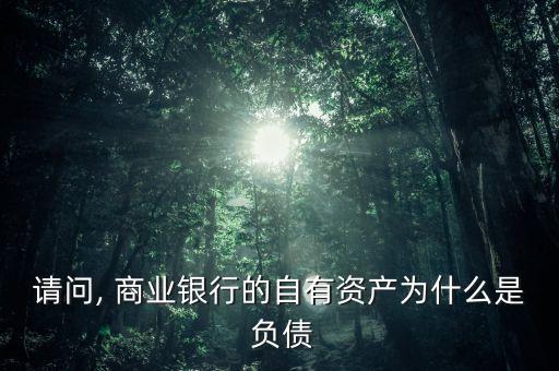 請問, 商業(yè)銀行的自有資產(chǎn)為什么是 負債