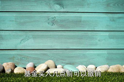 基金買入幾點(diǎn)前可以撤銷