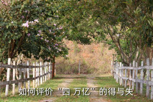 如何評價“四 萬億”的得與失